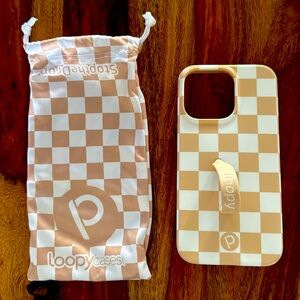 Sand Dollar Checkered Loopy Case for iPhone 13 Pro. Like new.